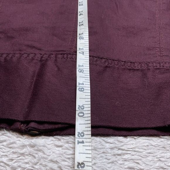 BANANA REPUBLIC S Cropped Deep Burgundy Unisex Utility Jacket - Picture 9 of 13